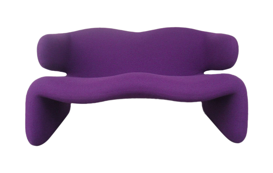 Unique purple love seat